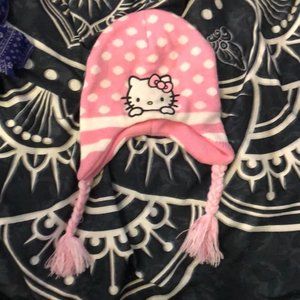 Pink Knit Hello Kitty Beanie Hat